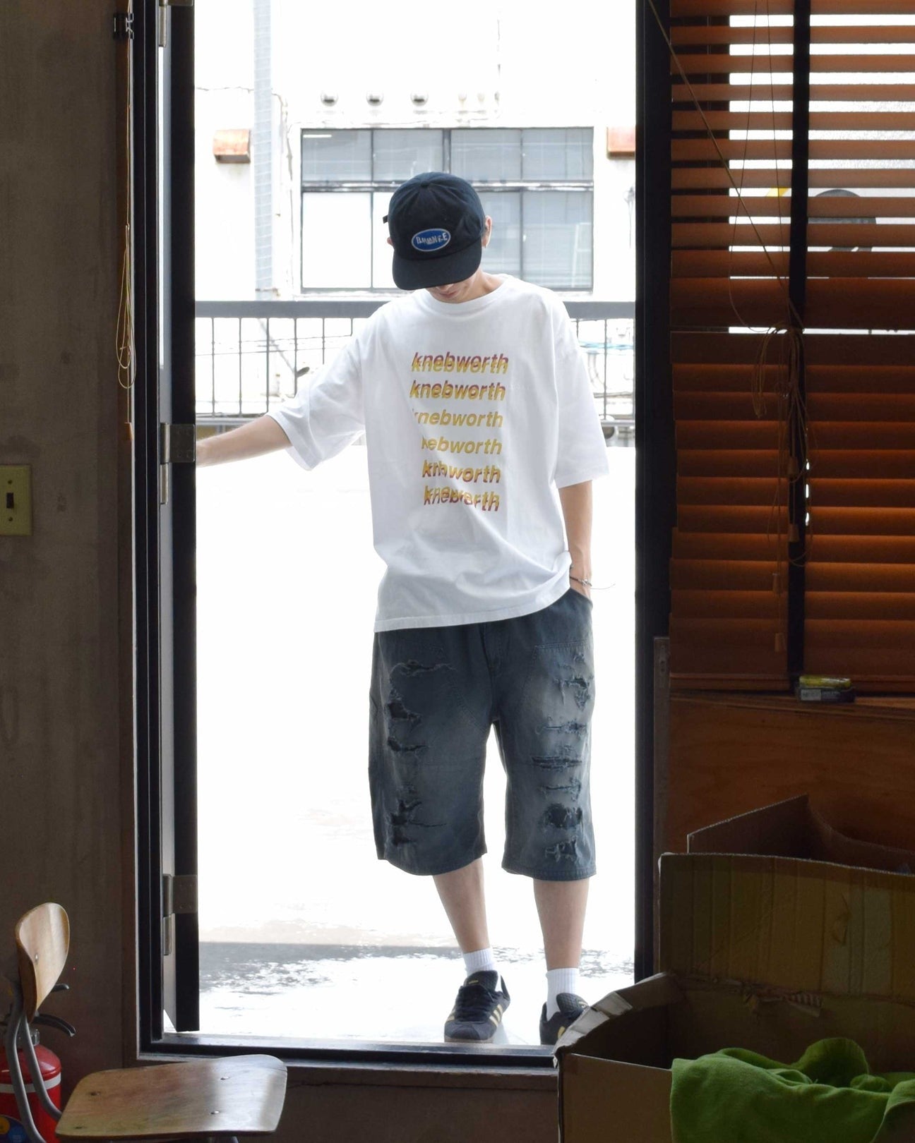 【ANACHRONORM - アナクロノーム】AN367 GRADATION PRINTED S/S T-S / WHITE (Tシャツ/ホワイト)