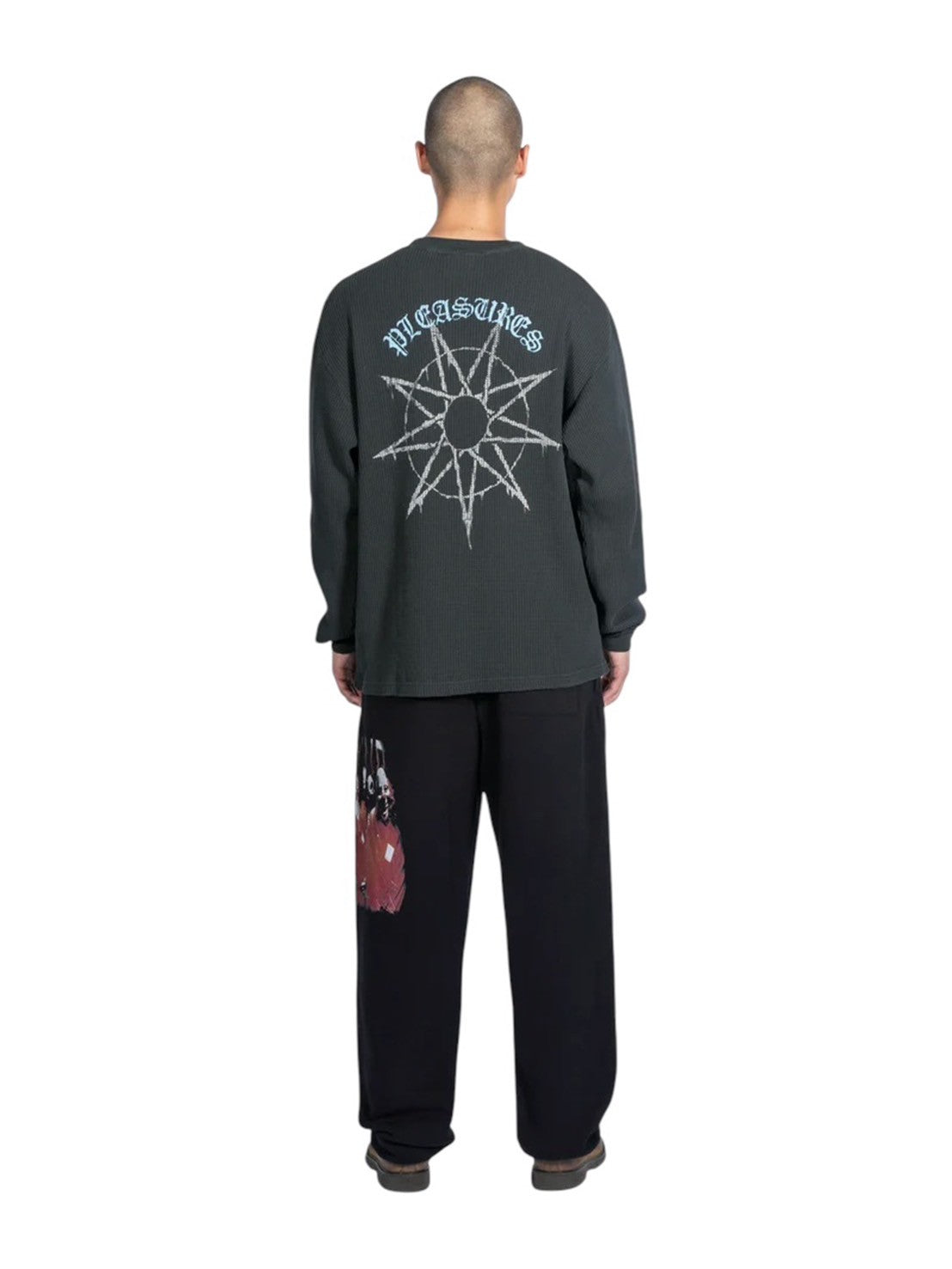 【PLEASURES - プレジャーズ】SPIT THERMAL LONG SLEEVE / FADED BLACK (ロンT/フェードブラック)