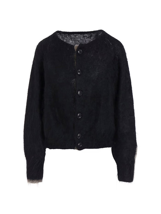 【Y's - ワイズ】COLOR SCHEME MOHAIR CARDIGAN / BLACK (カーディガン/ブラック)