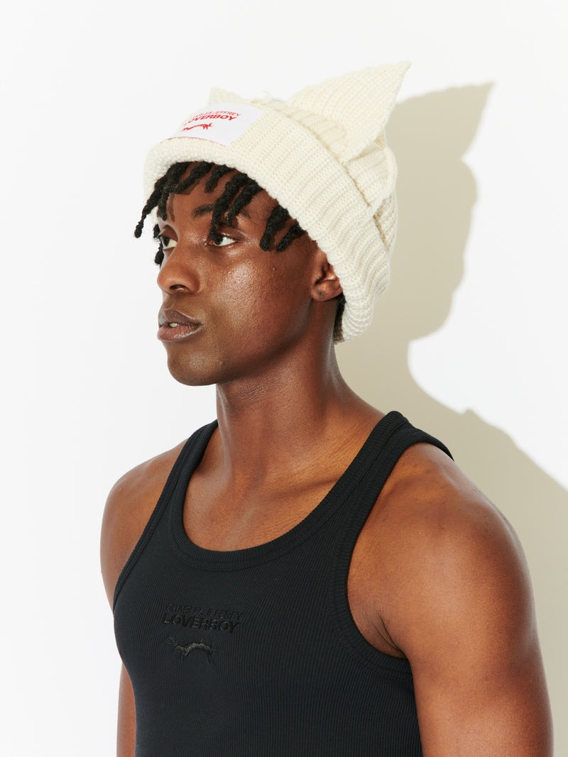 【Charles Jeffrey Loverboy - チャールズ ジェフリー ラバーボーイ】CHUNKY EARS BEANIE / ECRU (ビーニー/エクリュ)
