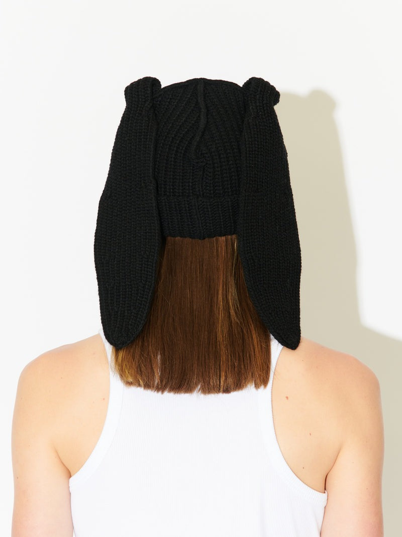 【Charles Jeffrey Loverboy - チャールズ ジェフリー ラバーボーイ】CHUNKY RABBIT BEANIE / BLACK (ビーニー/ブラック)