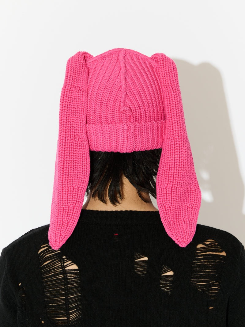 【Charles Jeffrey Loverboy - チャールズ ジェフリー ラバーボーイ】CHUNKY RABBIT BEANIE / PINK (ビーニー/ピンク)