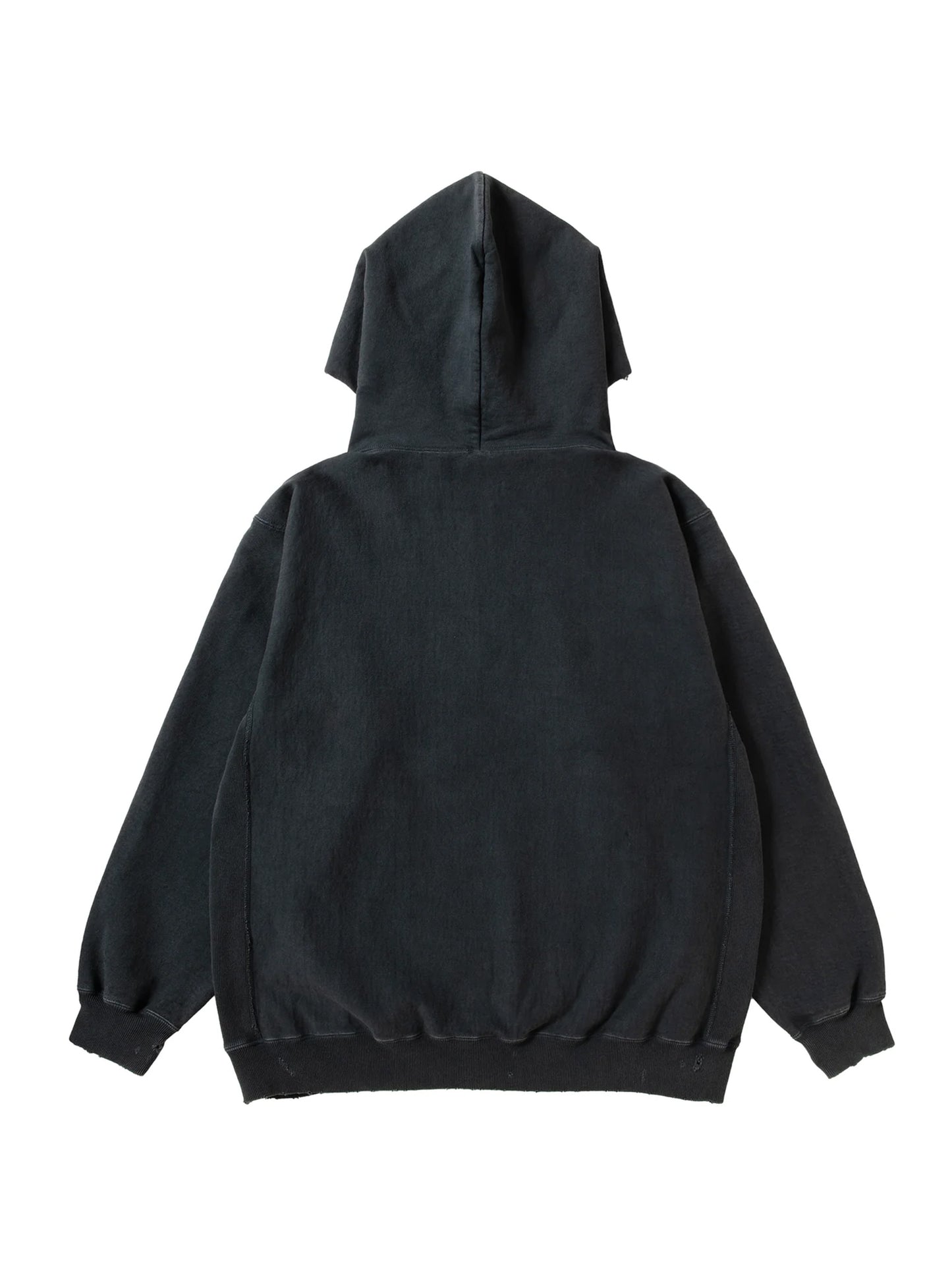 【NEXUS Ⅶ -ネクサスセブン】DAMAGED HALF ZIP HOODY / FADE BLACK(パーカー/ブラック)