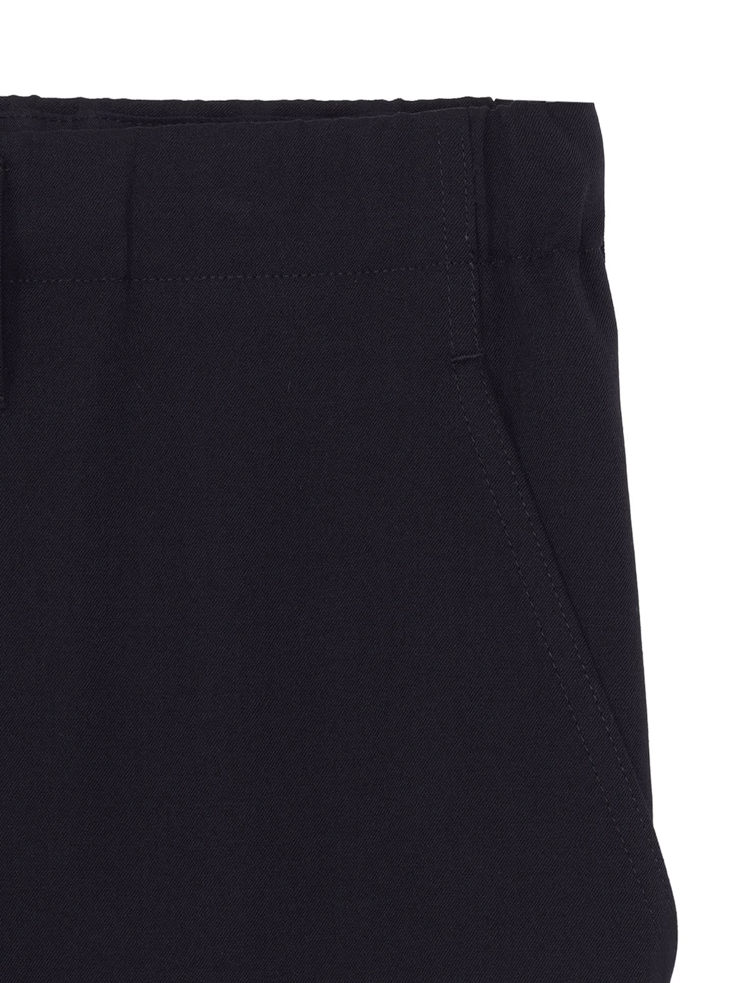 【Yohji Yamamoto POUR HOMME - ヨウジヤマモト プールオム】WOOL GABARDINE DOUBLE STITCH PANTS(パンツ/ブラック)