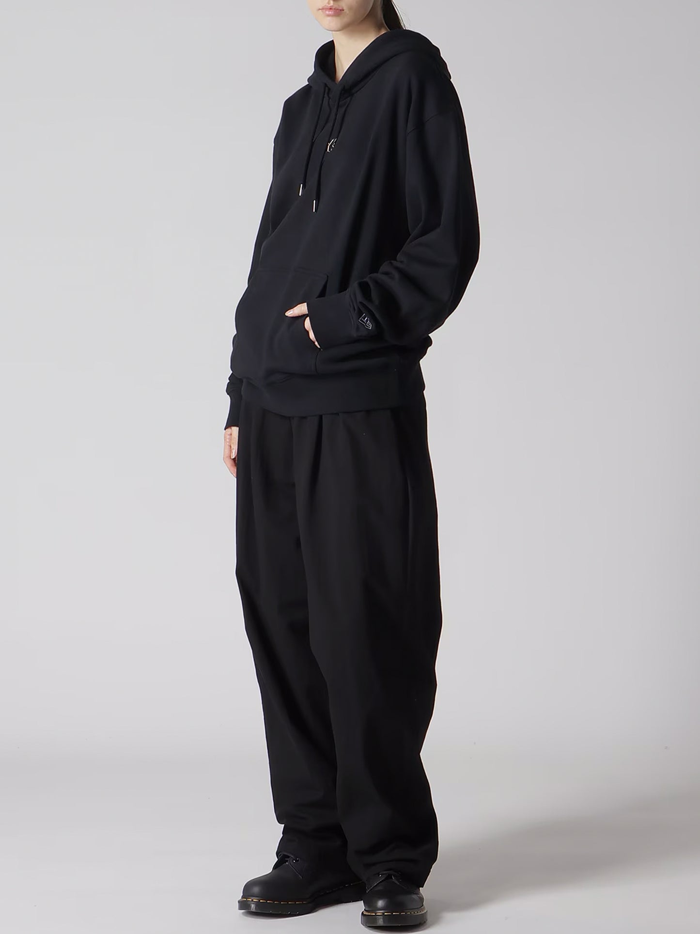 【Y's - ワイズ】Y's × New Era SWEAT PULLOVER HOODIE/ BLACK (フーディー/ブラック)