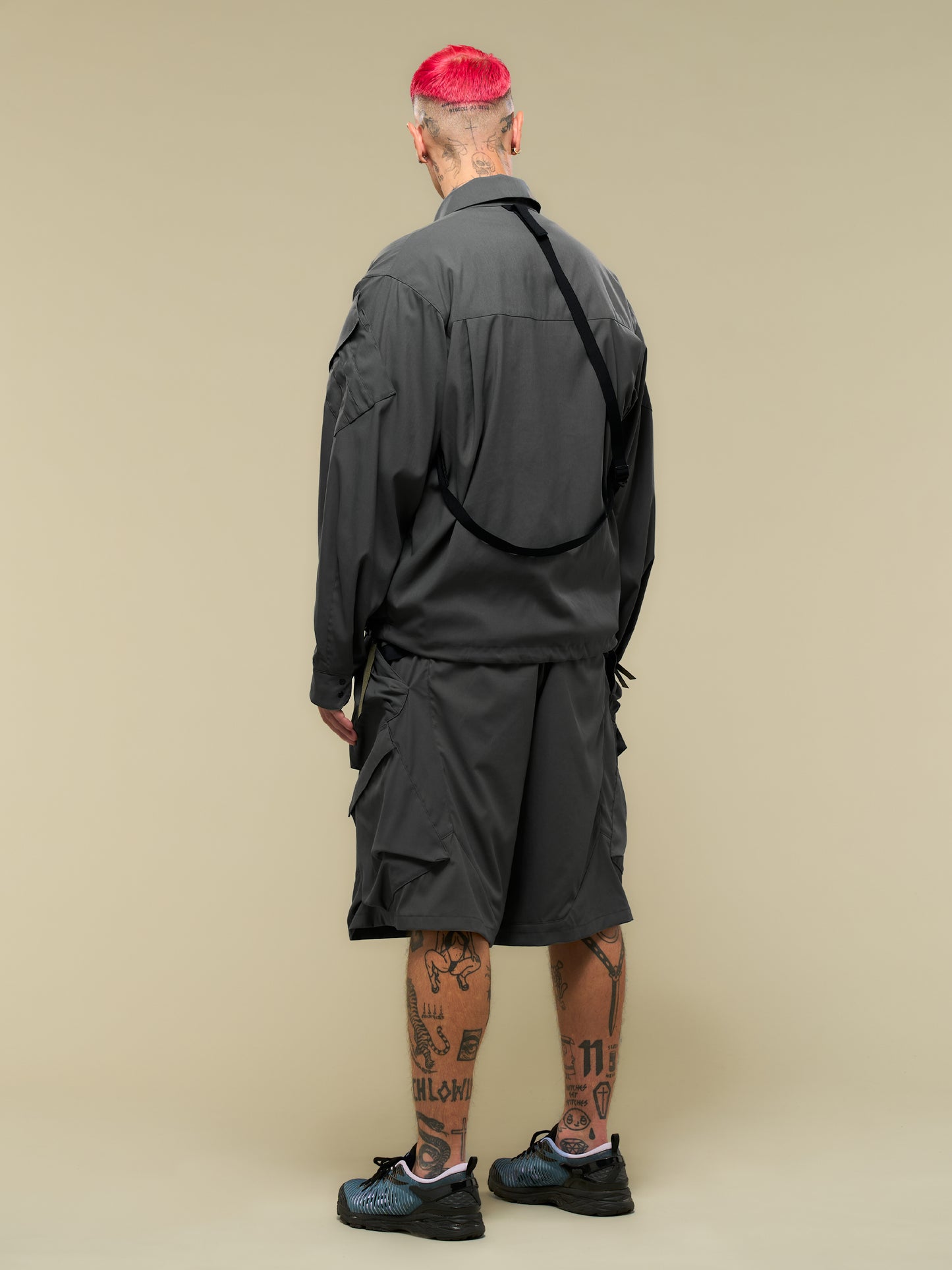 【ACRONYM - アクロニウム】LA12-M / NYLON STRETCH SHIRT(ジャケット/グレー)