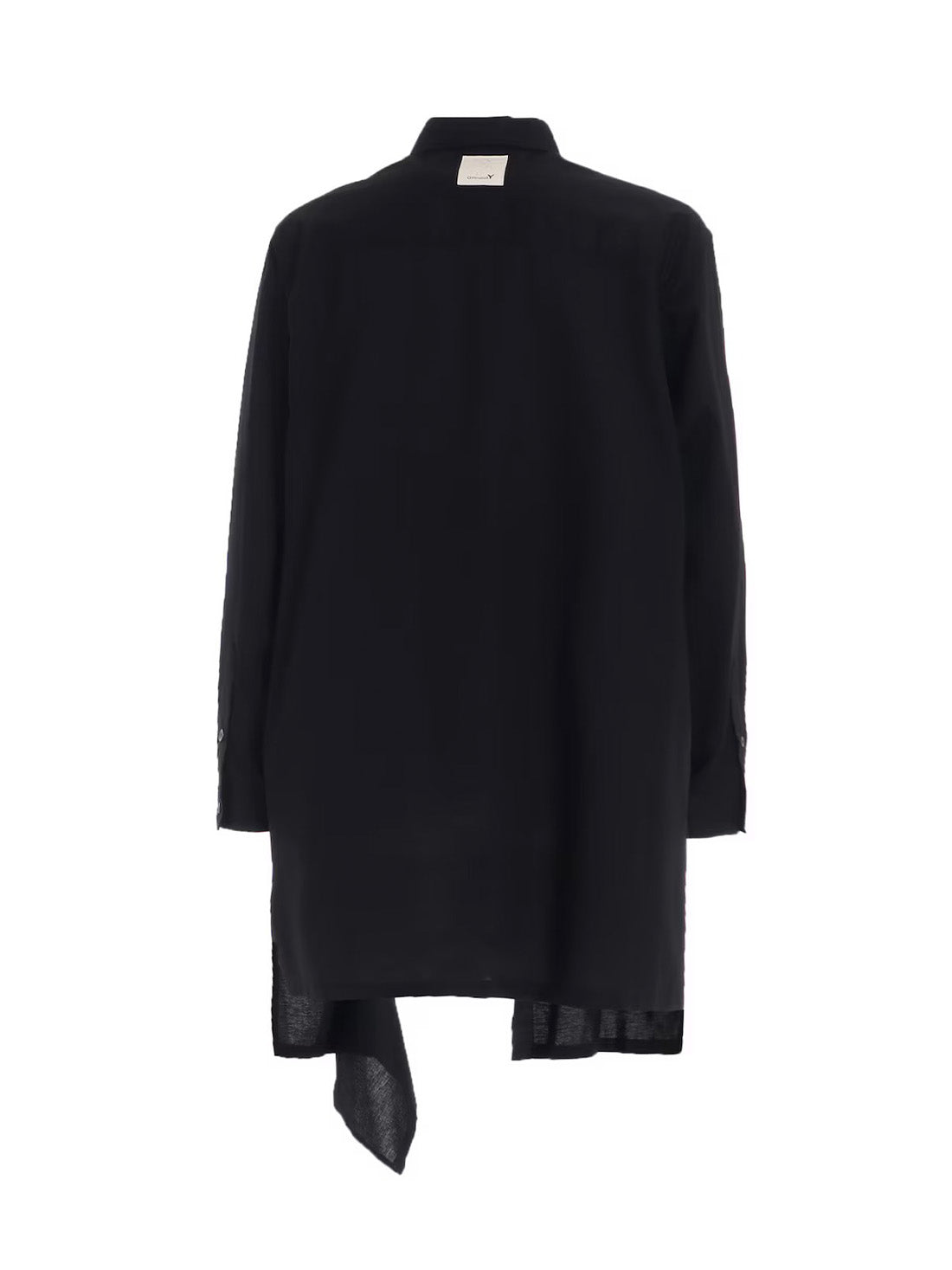【Ground Y - グラウンドワイ】LIGHT COTTON TWILLL WASH ONC LEFT FRONT CUT-OUT SHIRT / BLACK(シャツ/ブラック)