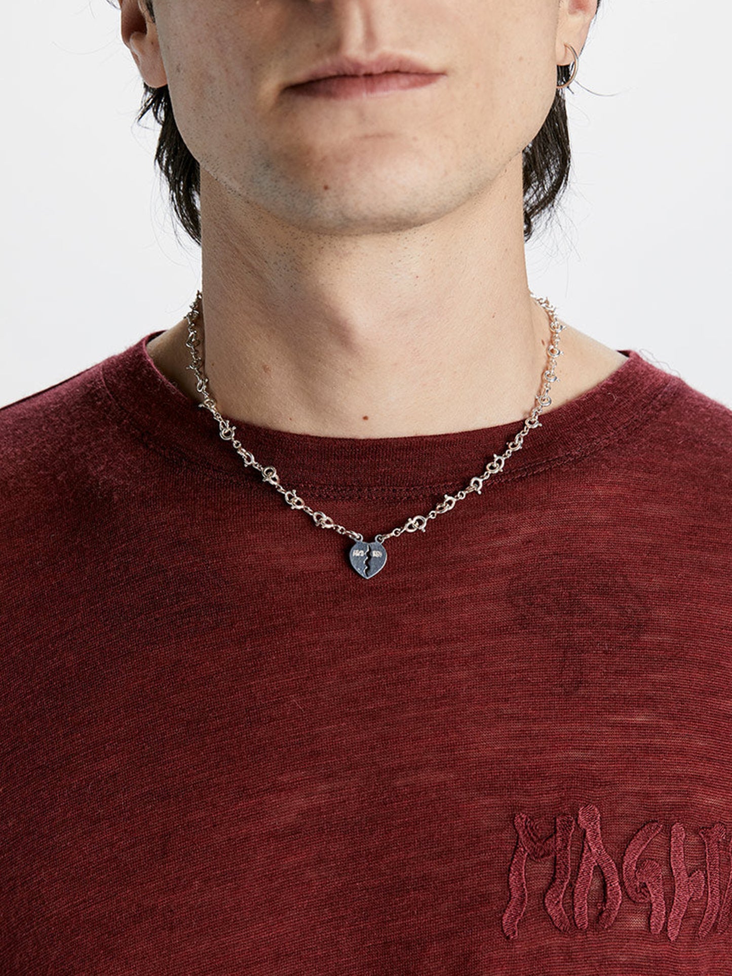 【MAGLIANO - マリアーノ】Micro Broken Heart necklace(ネックレス/シルバー)
