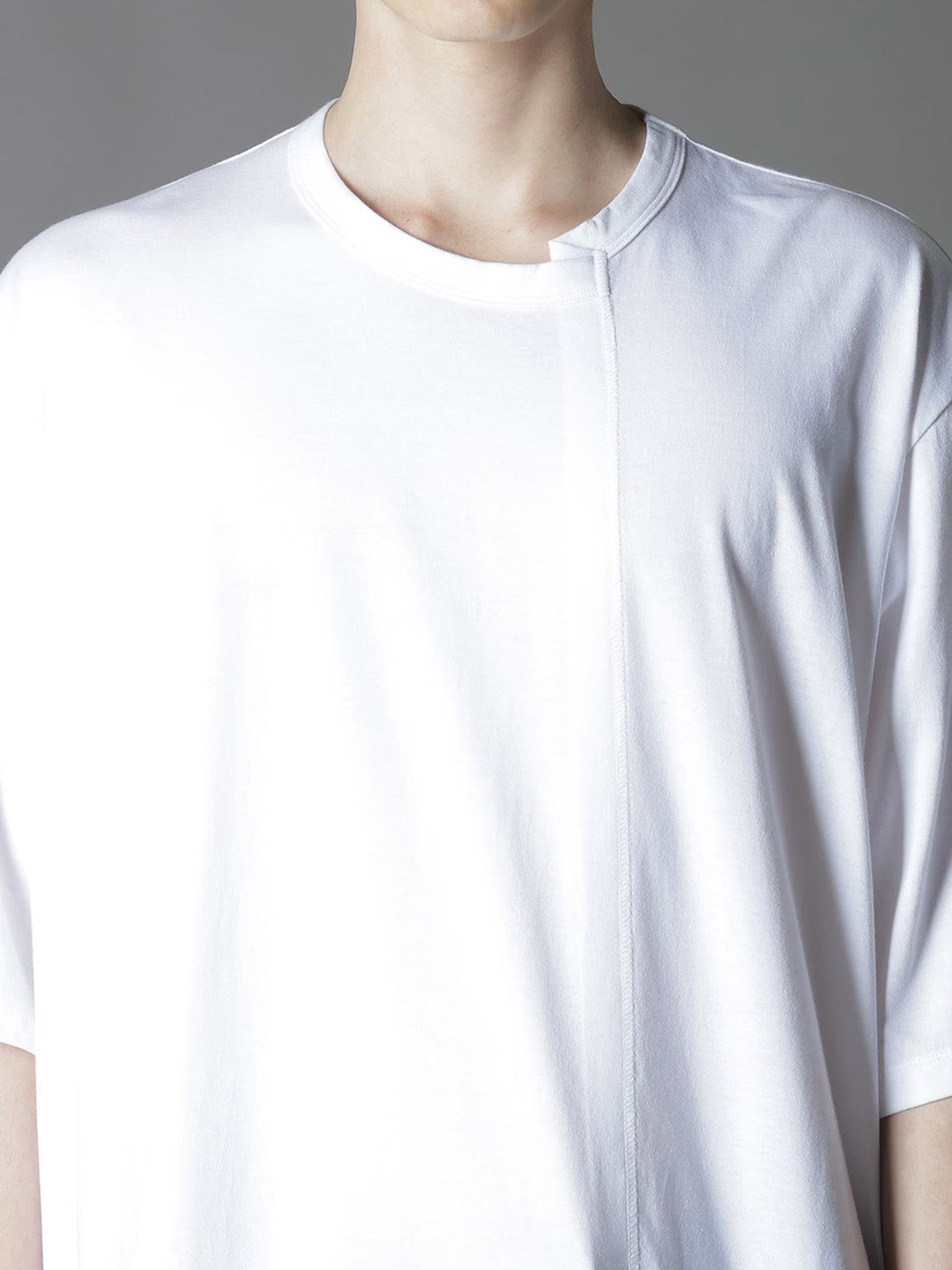 【Ground Y - グラウンドワイ】COTTON JERSEY TUCKED JUMBO T-SHIRT SHORT SLEEVES /WHITE(Tシャツ/ホワイト)