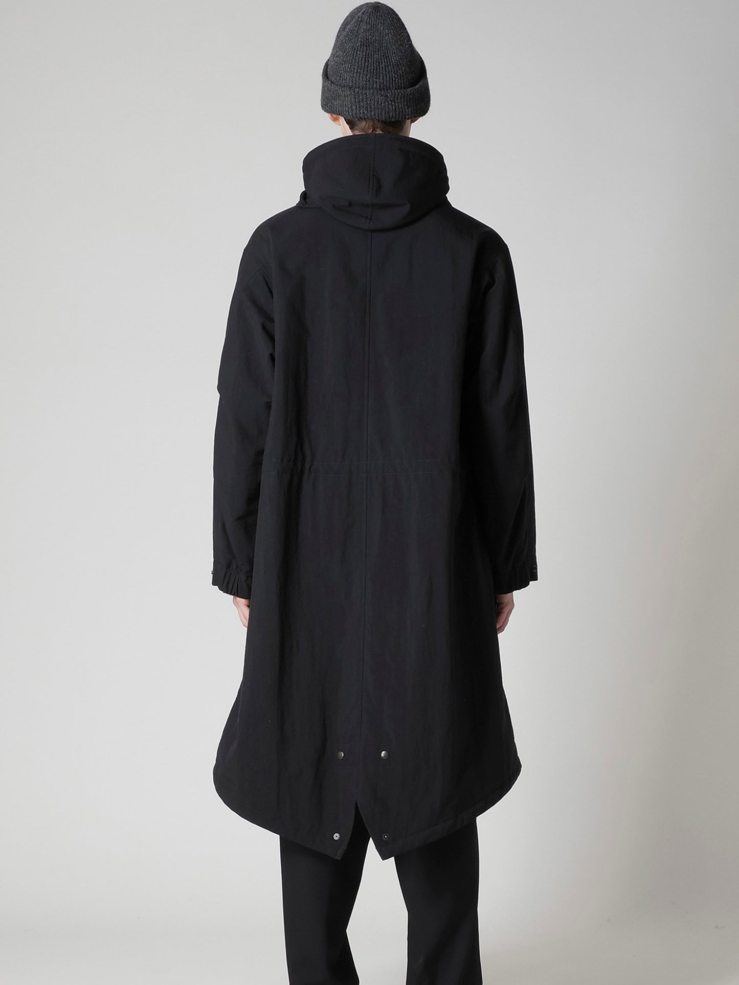 【Y's for men-ワイズフォーメン】NYLON TASLAN MOD COAT WITH THINSULATE(コート/ブラック)