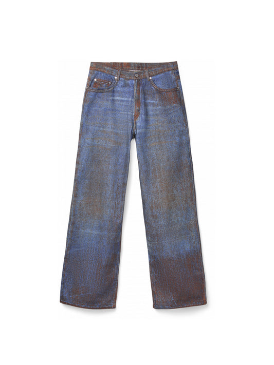 【CAMPER LAB  - カンペールラボ】PAINT PRINT DENIM JEANS / TERRACOTTA-BLUE DENIM (デニム/テラコッタブルー)