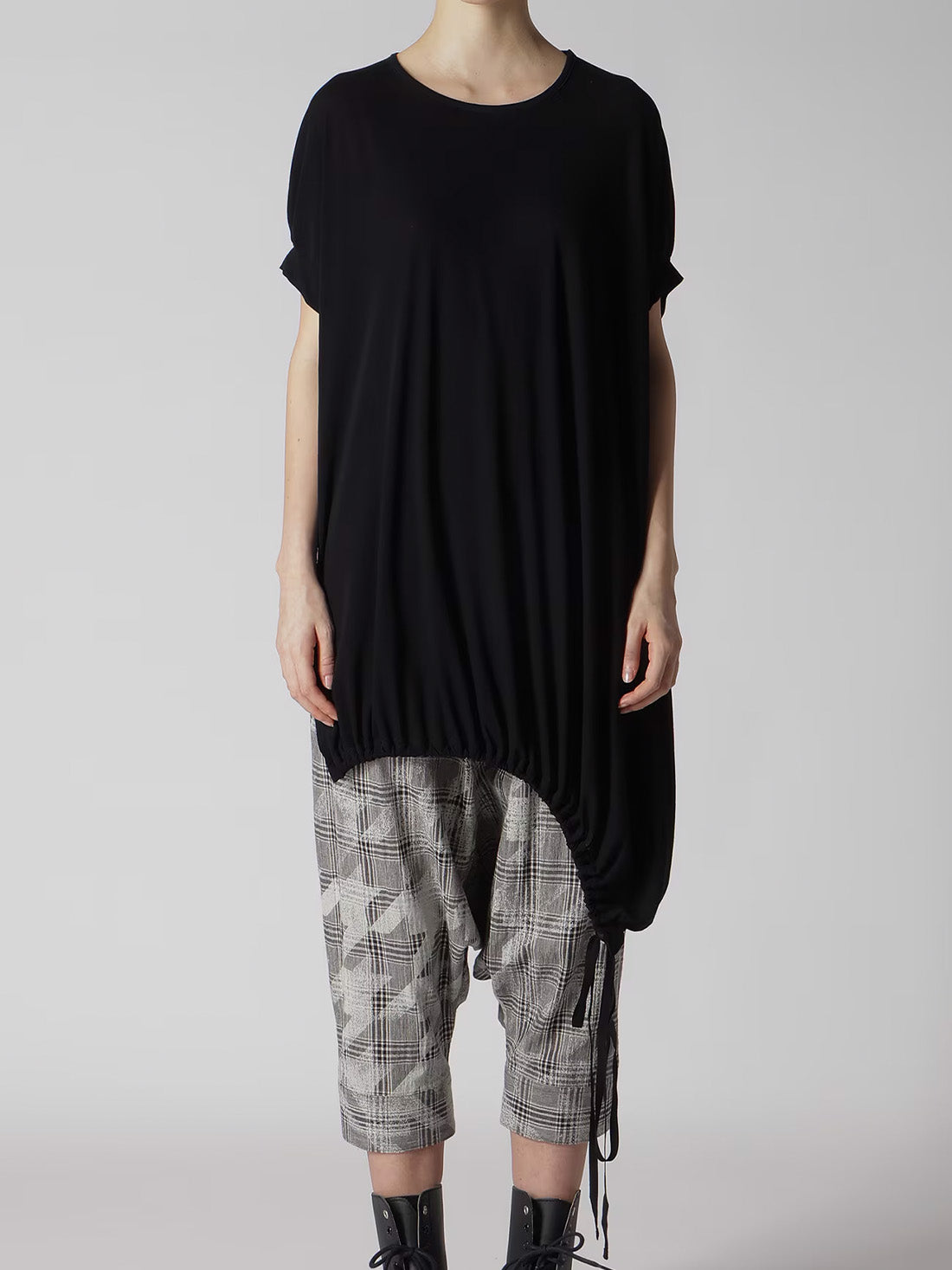 【Y's - ワイズ】COTTON JERSEY HEM FITTED T / BLACK (Tシャツ/ブラック)