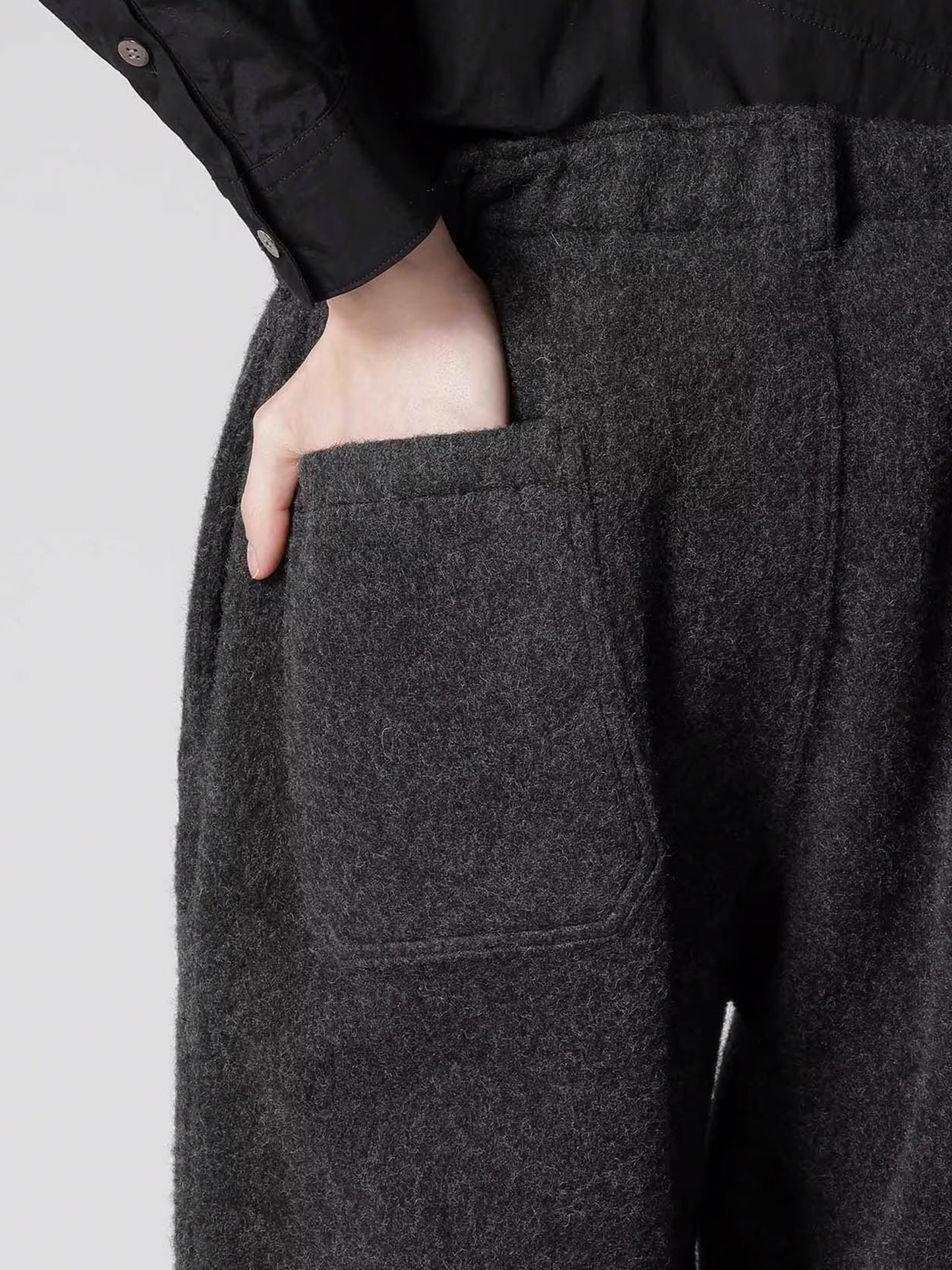 【Y's for men - ワイズフォーメン】"Y's for men × MASSES" WOOL HERRINGBONE PANT(パンツ/ブラック)