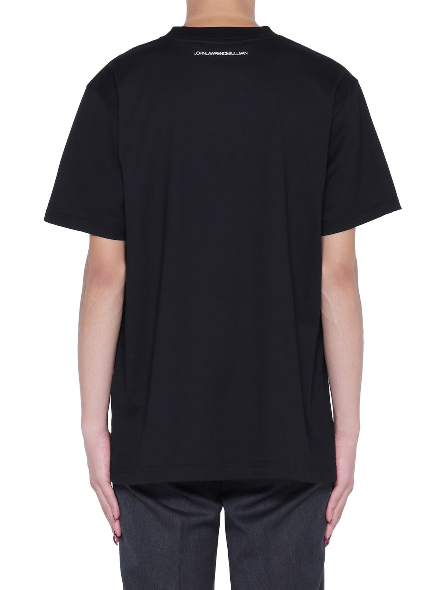【JOHN LAWRENCE SULLIVAN - ジョンローレンスサリバン】Back logo print t-shirt(Tシャツ/ブラック)