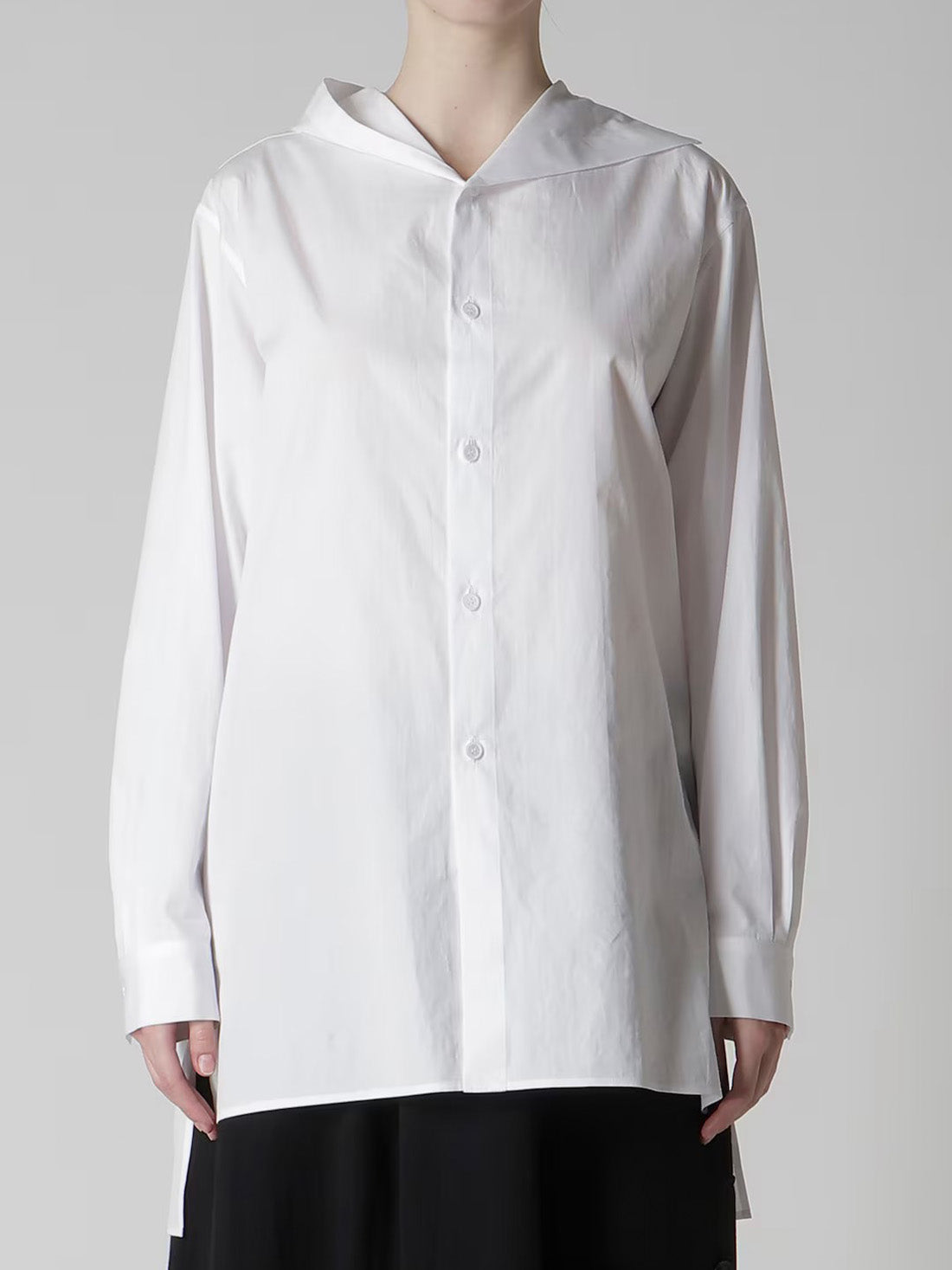【Y's - ワイズ】100/2 BROAD SAILOR COLLAR BLOUSE /WHITE(シャツ/ホワイト)