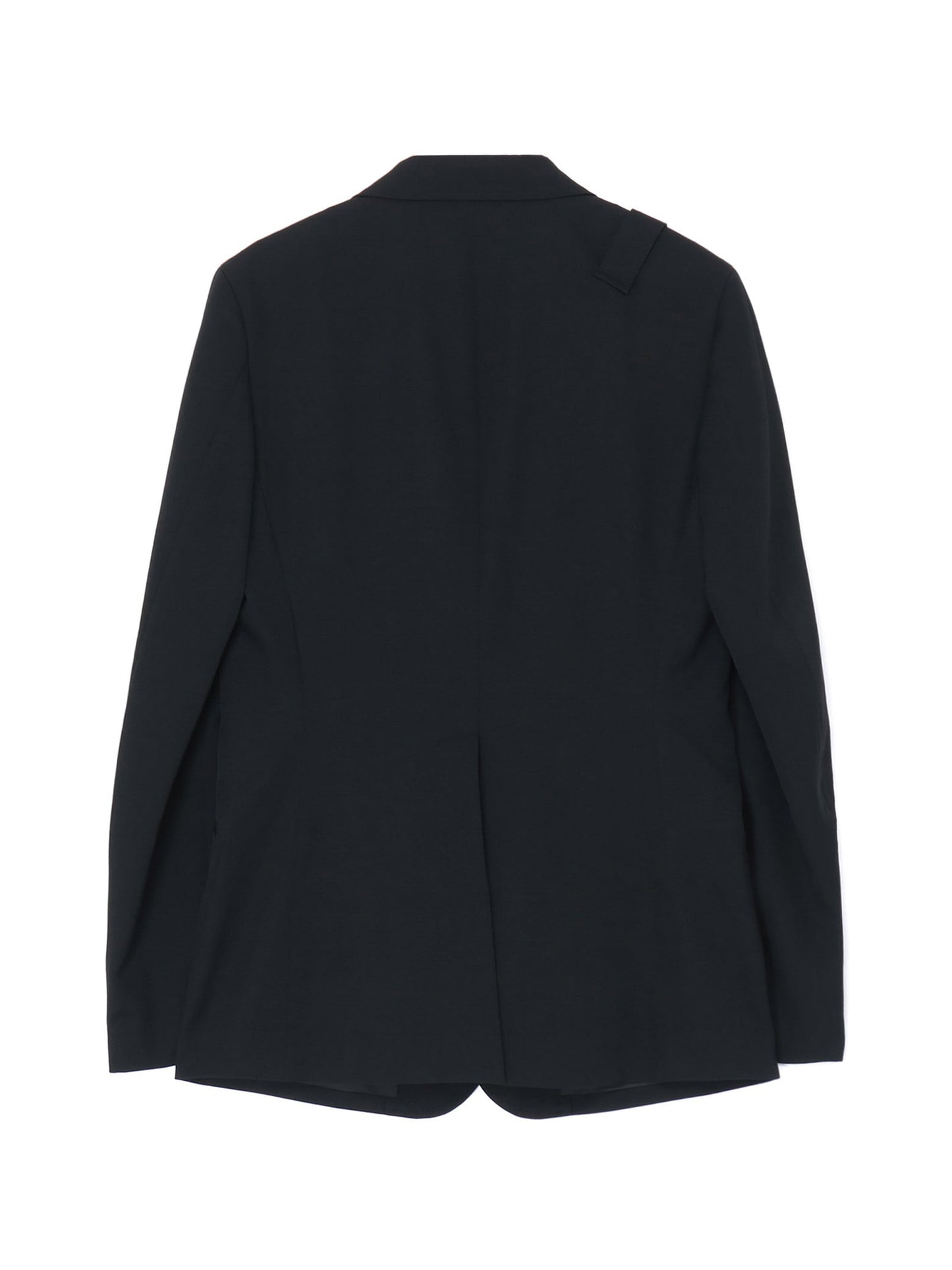 【Yohji Yamamoto POUR HOMME - ヨウジヤマモト プールオム】WOOL GABARDINE 5-BUTTON JACKET WITH SHOULDER TAB DETAIL(ジャケット)