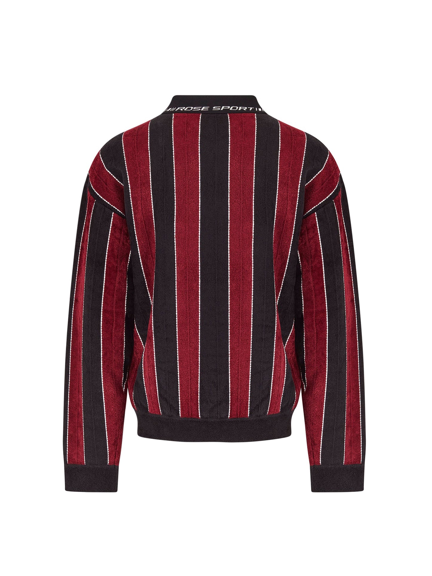 【Martine Rose - マーティンローズ】SPORTY LOGO POLO / BLACK & BURGUNDY (ポロシャツ/ブラック&バーガンディ)