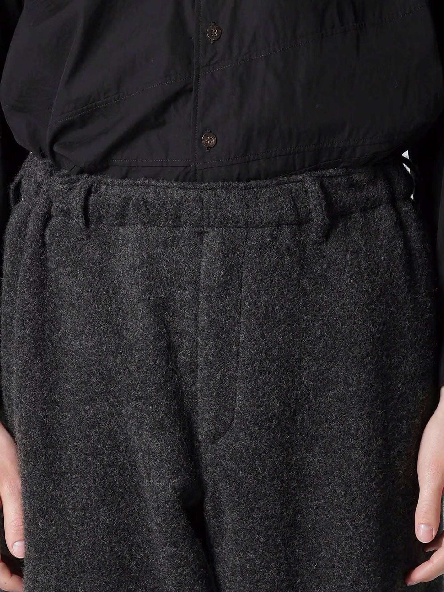 【Y's for men - ワイズフォーメン】"Y's for men × MASSES" WOOL HERRINGBONE PANT(パンツ/ブラック)