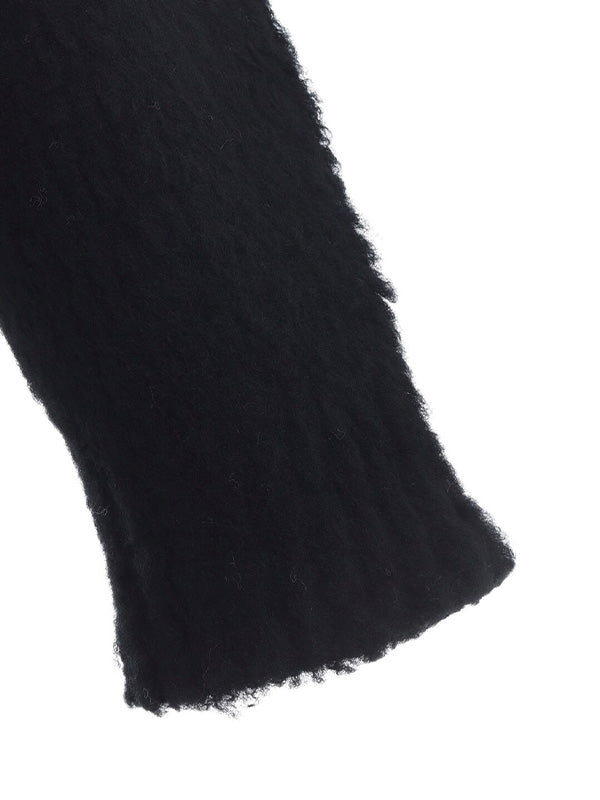 【Y's - ワイズ】TOGGLE BUTTON ASYMMETRIC CARDIGAN / BLACK (ニット/ブラック)