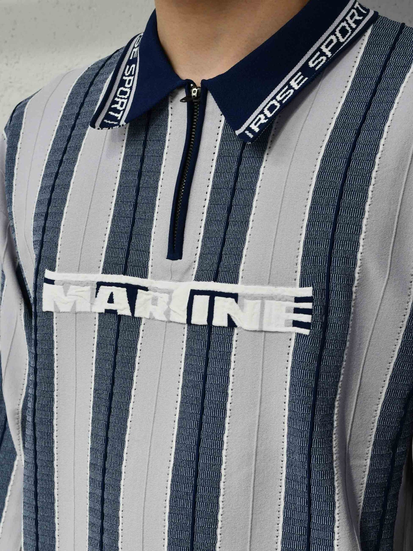 【Martine Rose - マーティンローズ】LOGO POLO / GREY BLUE (ポロシャツ/グレーブルー)