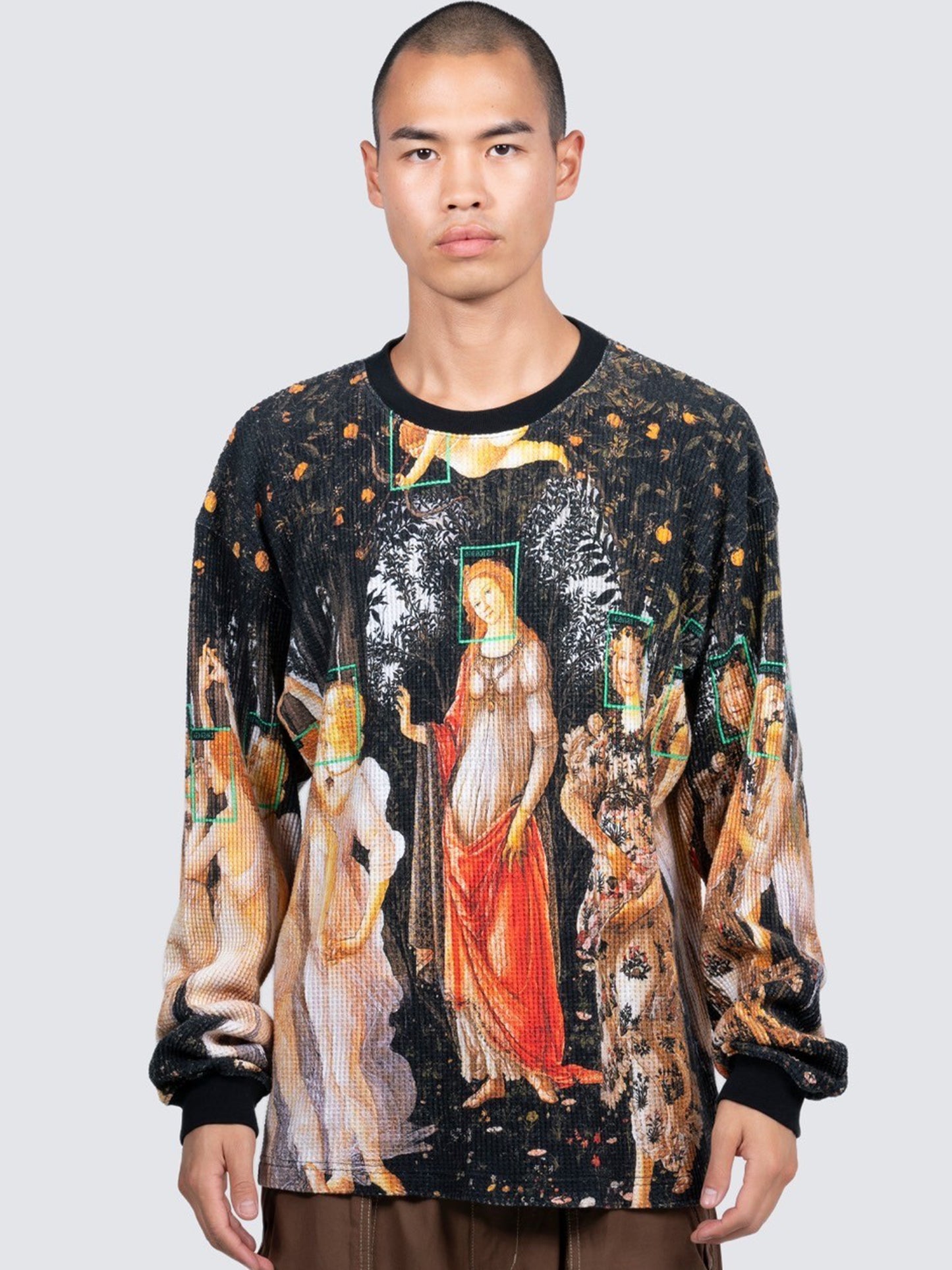 【PLEASURES - プレジャーズ】FACIAL THARMAL LONG SLEEVE / BLACK (ロンT/ ブラック)