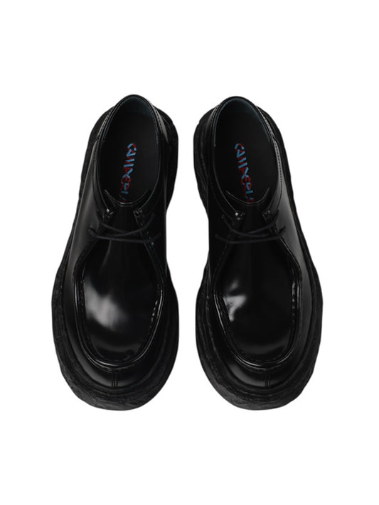 【CAMPER LAB  - カンペールラボ】VAMONOS BLACK LEATHER LACE-UP SHOES / BLACK LEATHER (ダービーシューズ/ブラック)