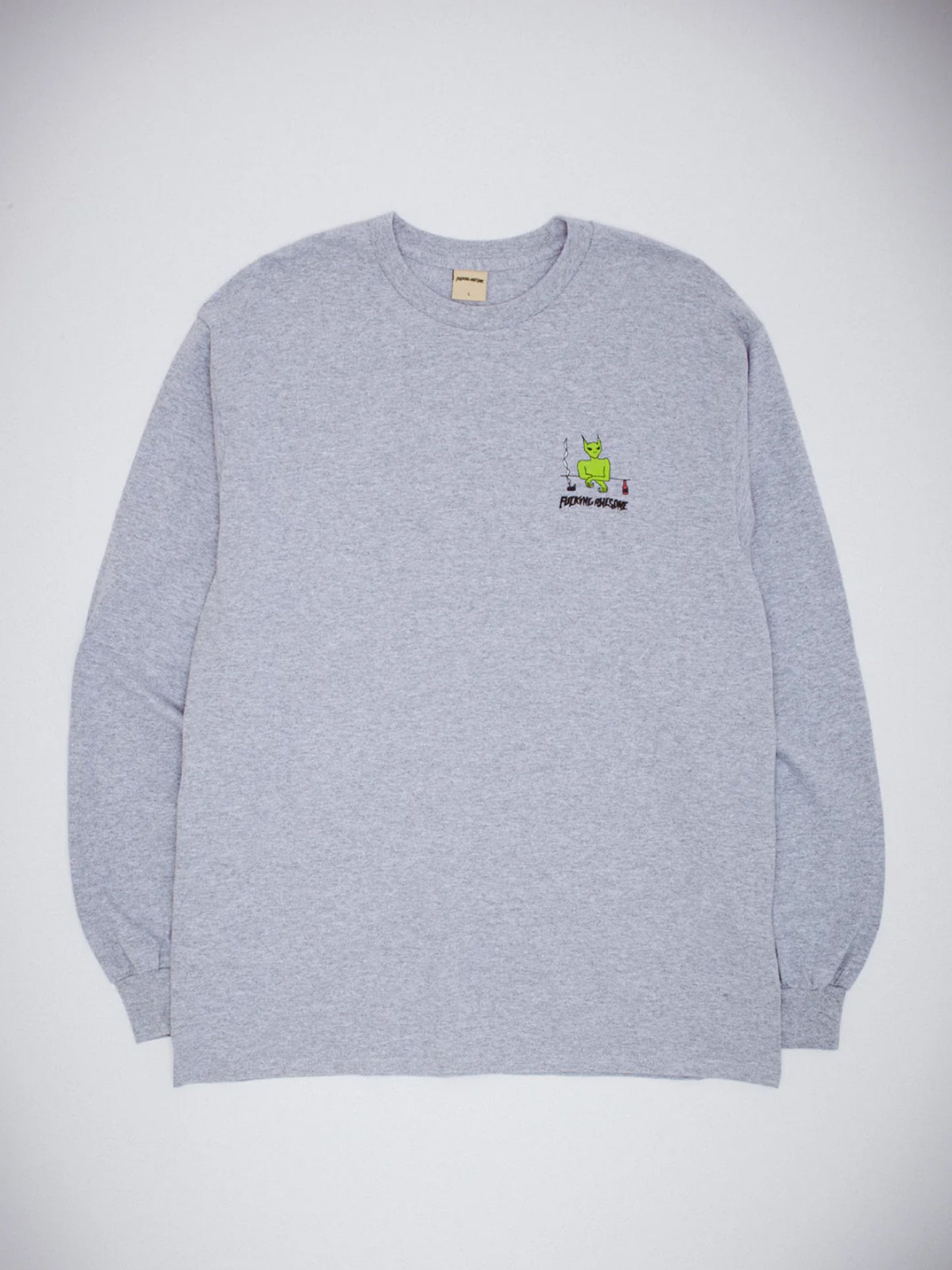 【Fucking Awesome- ファッキングオーサム】DRUNK AND SAD LONG SLEEVE TEE / GREY (ロングスリーブTシャツ/グレー)