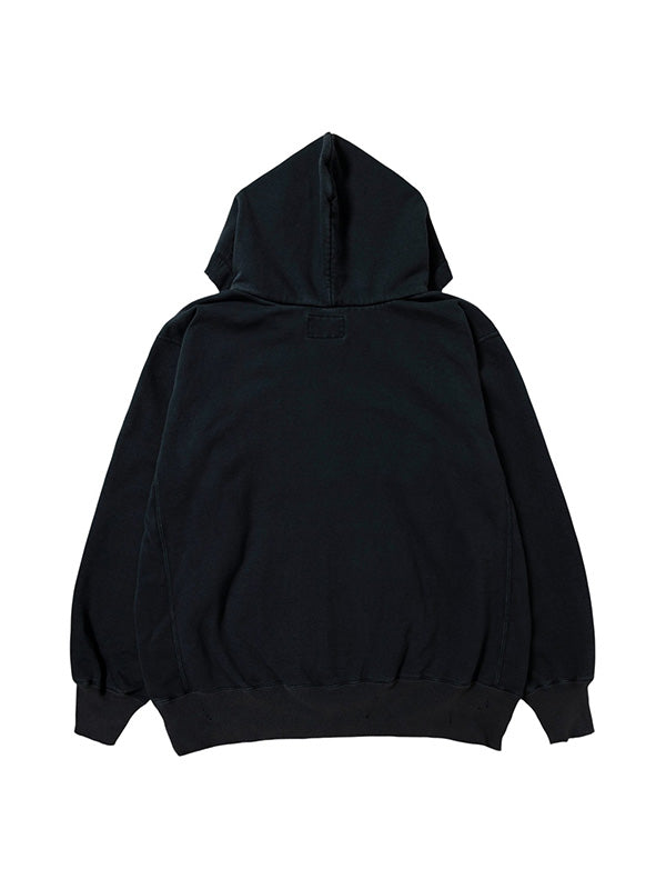 【NEXUS Ⅶ -ネクサスセブン】DAMAGED 2TONE AFTER HOODY / FADE BLACK(フーディー/ブラック)