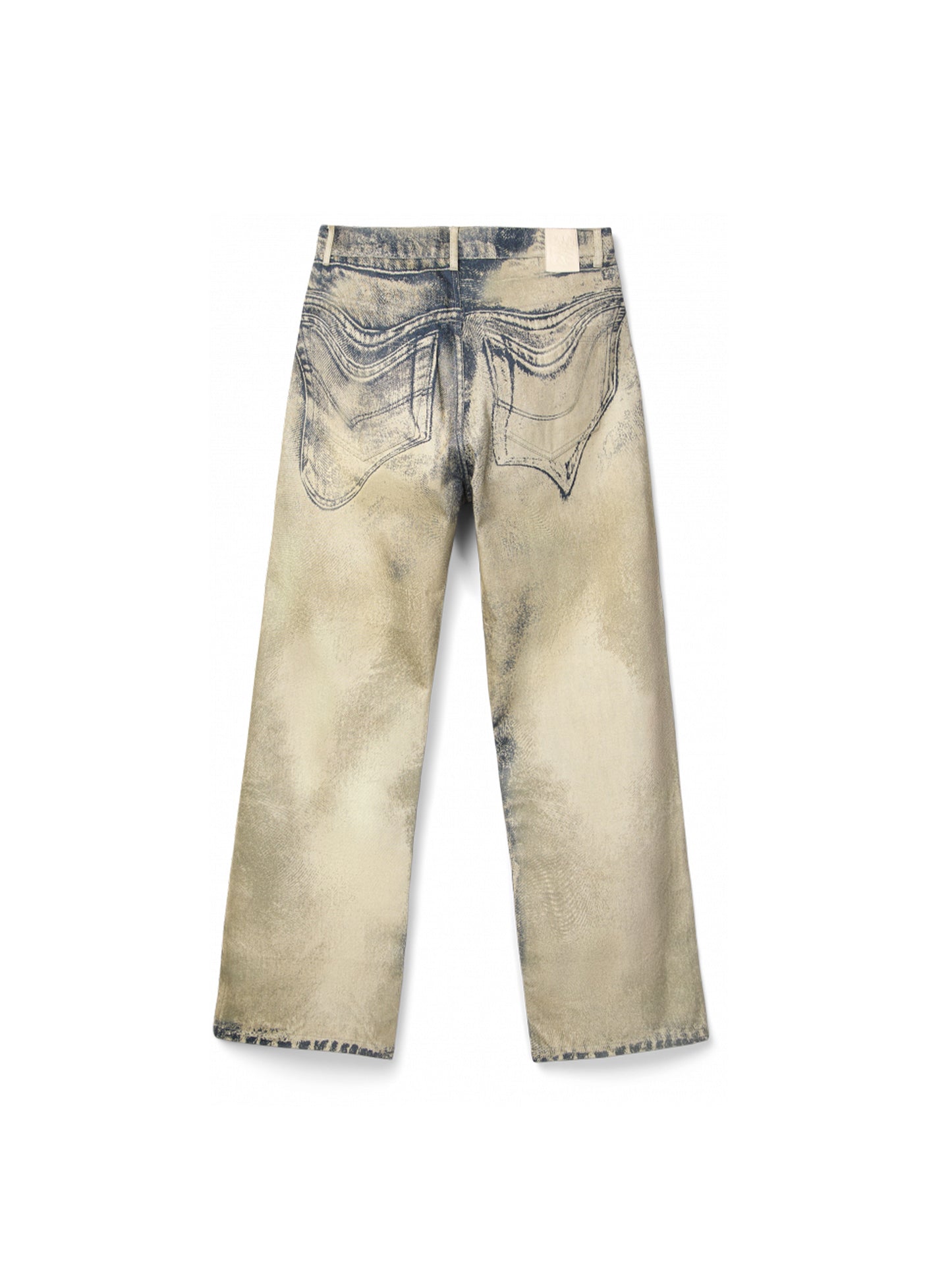 【CAMPER LAB - カンペールラボ】DISTORTED PRINT DENIM JEANS / SAND-BLACK (デニム/サンド&ブラック)