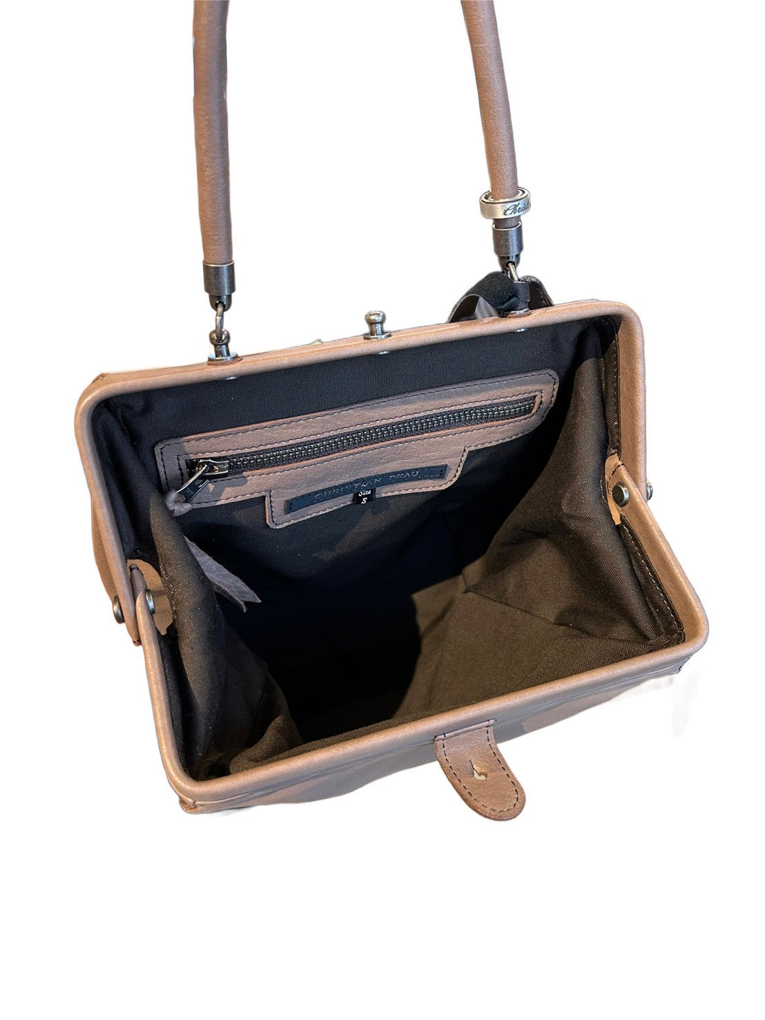 【Christian Peau - クリスチャンポー】06435-1 CP SQUARE "Cow Leather"/ PLUM GREY(バッグ/グレー)