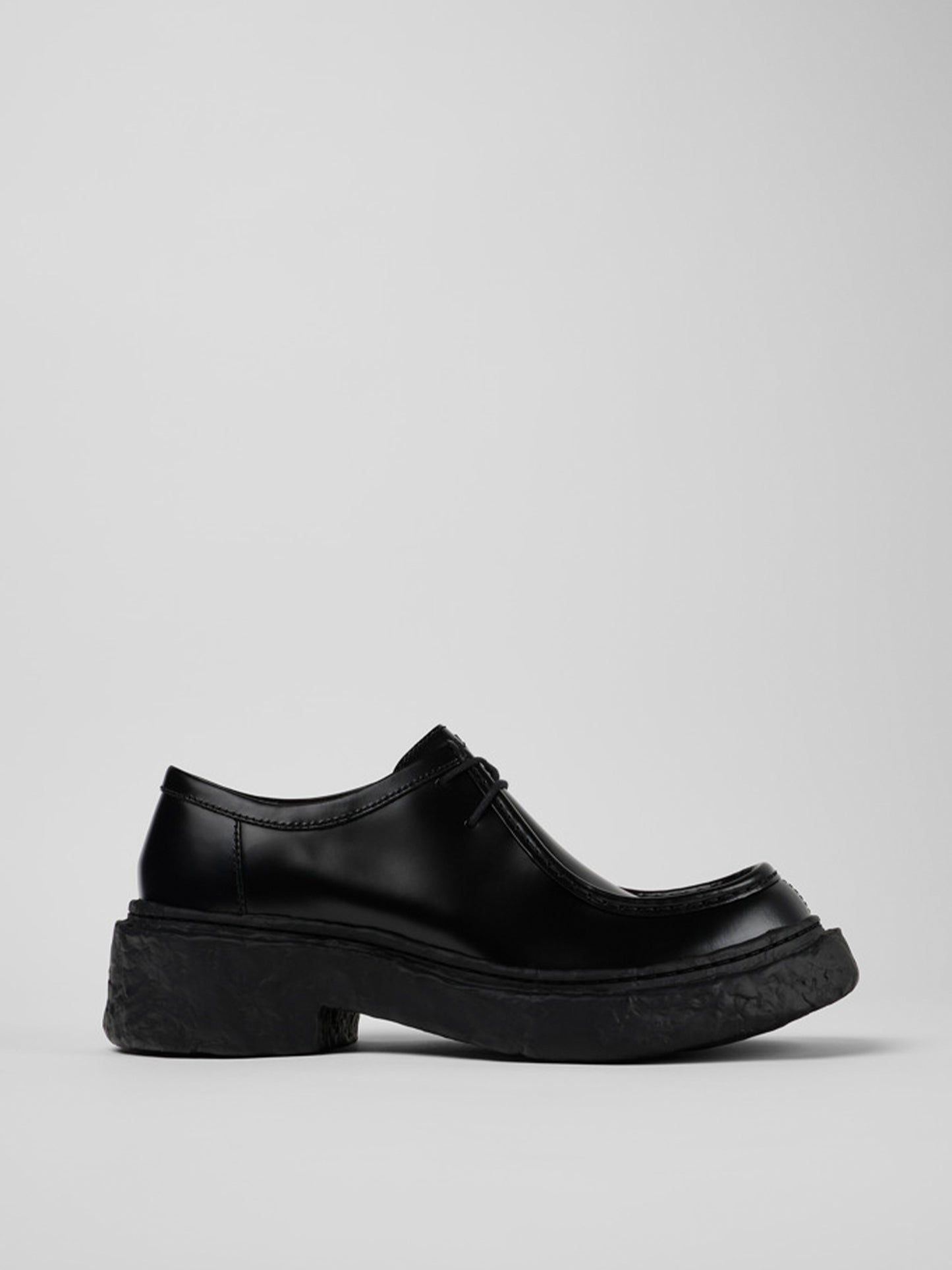 【CAMPER LAB - カンペールラボ】VAMONOS BLACK LEATHER LACE-UP SHOES / BLACK LEATHER (ダービーシューズ/ブラック)