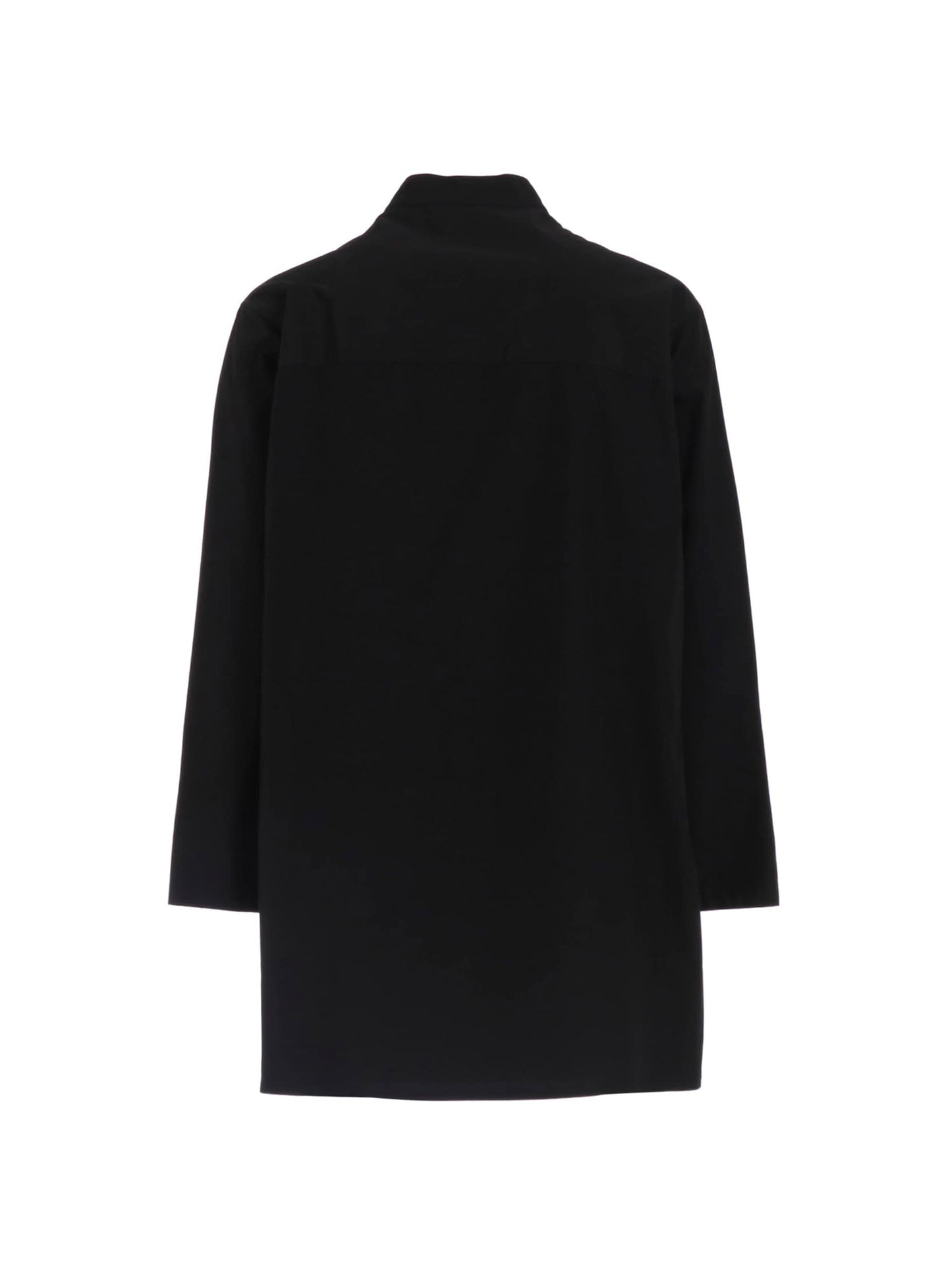 【Yohji Yamamoto POUR HOMME - ヨウジヤマモト プールオム】CHAIN STITCH BROAD MANDARIN COLLAR BLOUSE /(シャツ / ブラック)
