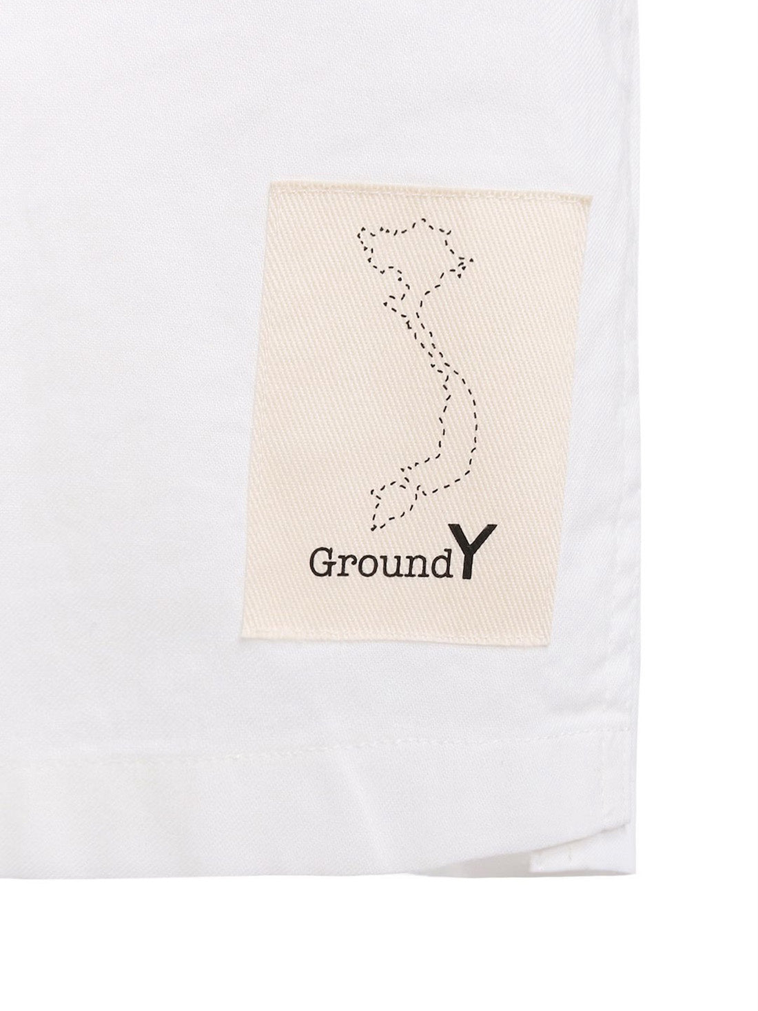 【Ground Y - グラウンドワイ】LIGHT COTTON TWILLL WASH ONC LEFT FRONT CUT-OUT SHIRT / WHITE(シャツ/ホワイト)