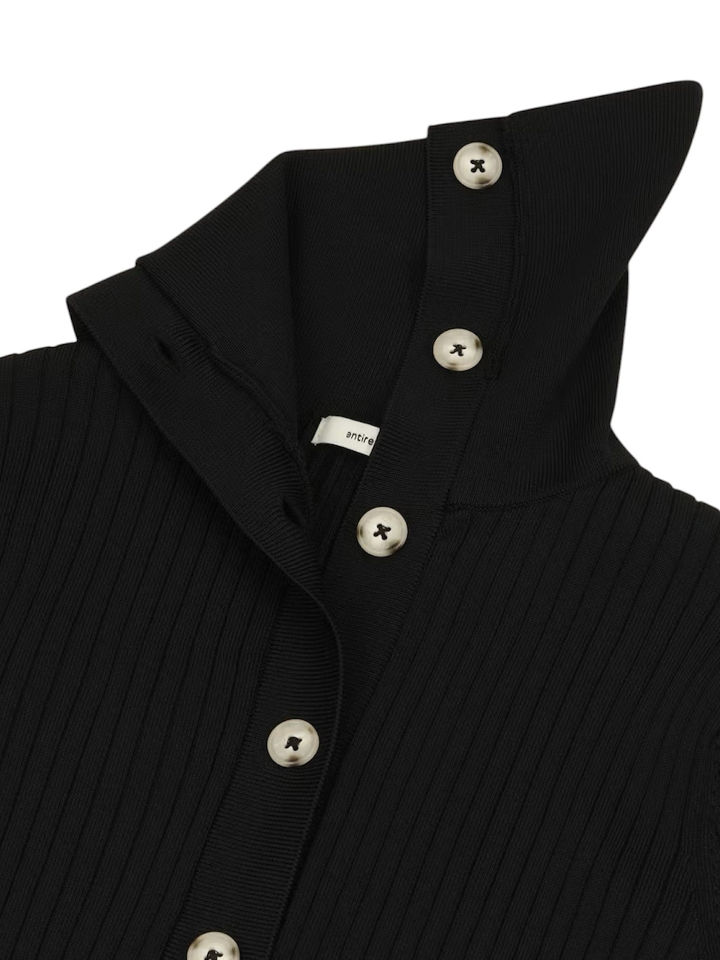 【entire studios - エンタイアスタジオ】HIGH NECK HENLEY UMBER / BLACK (トップス/ブラック)