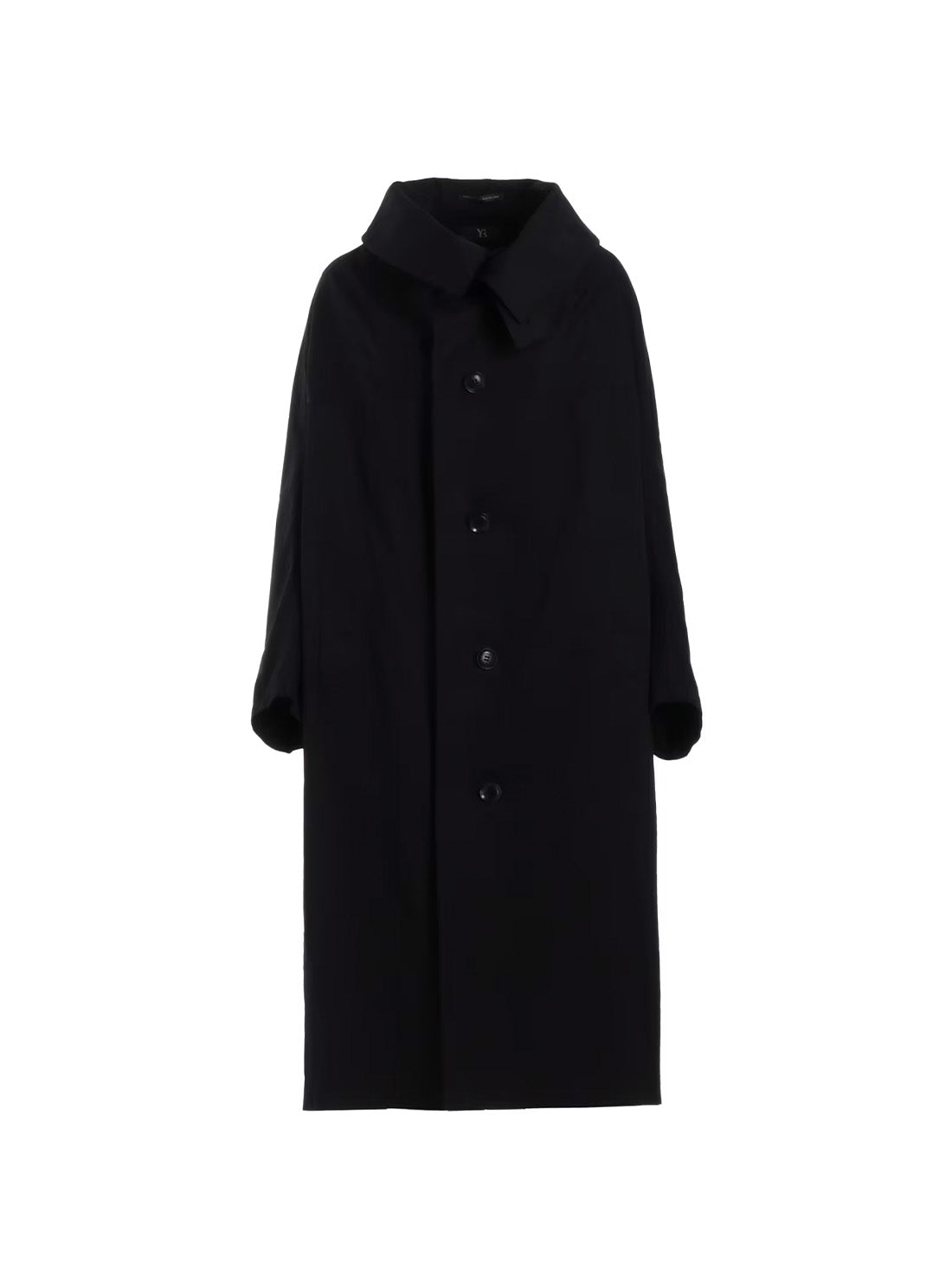 【Y's - ワイズ】Y's BORN PRODUT COTTON TWILL LONG CAPE COAT / BLACK (コート/ブラック)