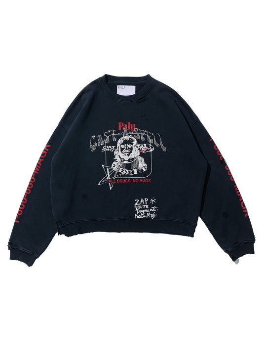 【PALY HOLLYWOOD - パリーハリウッド】Cast-A-Spell Crewneck / Black(スウェットシャツ/ブラック)