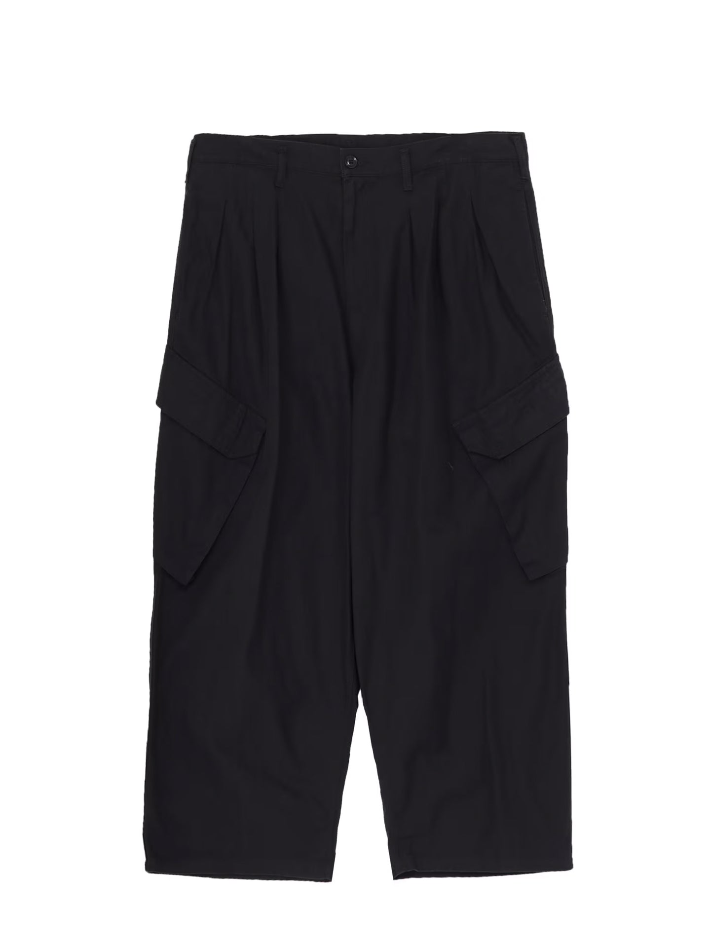 【Yohji Yamamoto POUR HOMME - ヨウジヤマモト プールオム】BS HERRINGBONE 12TUCK WORK PANTS(パンツ/ブラック)