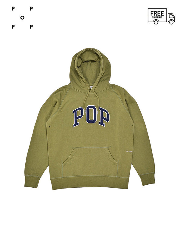 【POP TRADING COMPANY - ポップ トレーディング カンパニー】ARCH HOODED SWEAT(パーカー/グリーン)