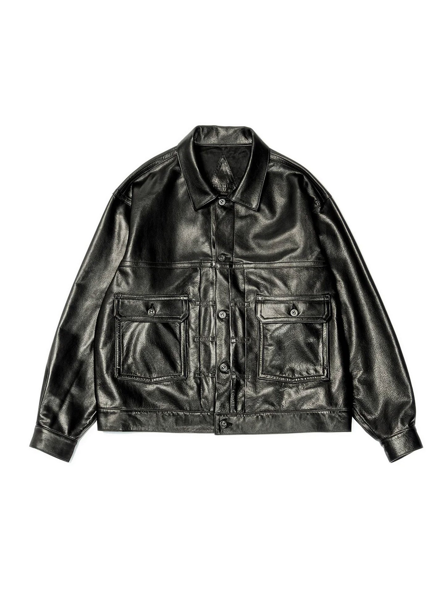 【A LEATHER - エーレザー】Trucker Jacket / Black Luxe(ジャケット/ブラック)
