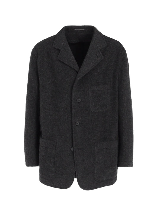 【Y's for men - ワイズフォーメン】"Y's for men × MASSES" WOOL HERRINGBONE JACKET(ジャケット/ブラック)