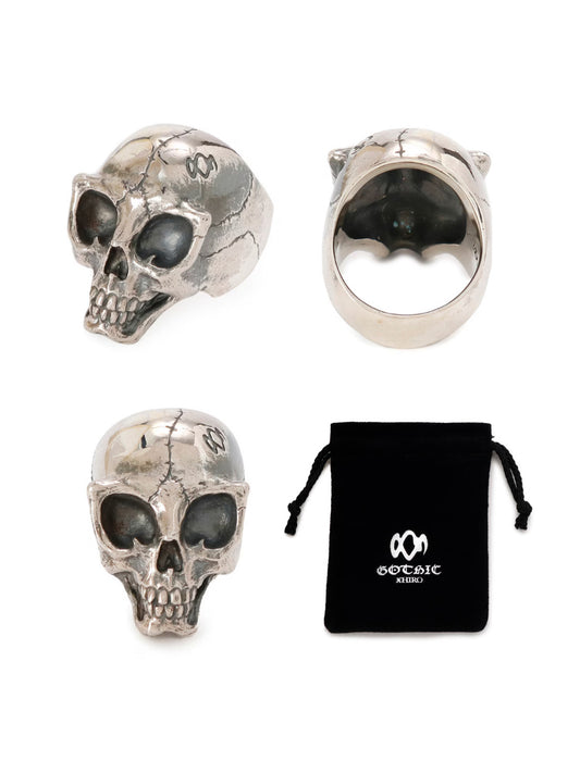 【GOTHIC YOHJI YAMAMOTO - ゴシックヨウジヤマモト】SILVER 950 ALIEN SKULL RING SILVER(リング/ シルバー)
