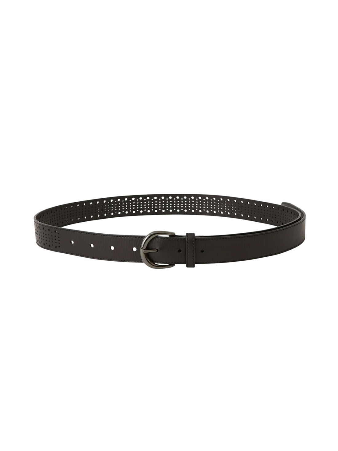 【White Mountaineering - ホワイトマウンテニアリング】PUNCHING LEATHER BELT / BLACK (ベルト/ブラック)