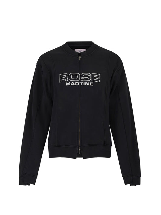 【Martine Rose  - マーティンローズ】SHRUNKEN ZIP UP CREW / BLACK (ジャケット/ブラック)