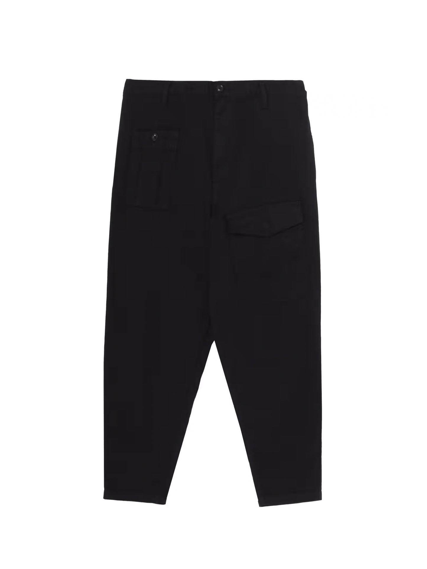 【Yohji Yamamoto POUR HOMME - ヨウジヤマモト プールオム】BLACK SCANDAL KATSURAGI NO-TUCK WAIST STRING WORK PANTS(パンツ/ブラック)