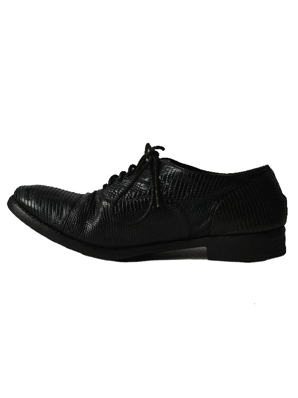 【Christian Peau - クリスチャンポー】CP INSTIP SHOES "Lizard Leather"/ BLACK(内羽根/シューズ)