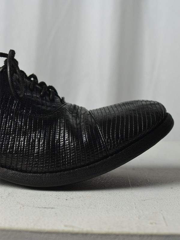 【Christian Peau - クリスチャンポー】CP INSTIP SHOES "Lizard Leather"/ BLACK(内羽根/シューズ)