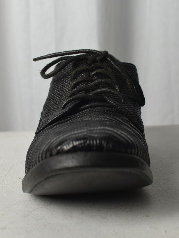 【Christian Peau - クリスチャンポー】CP SOM 901 DERBY SHOSE "Lizard Leather"/ BLACK(外羽根/シューズ)