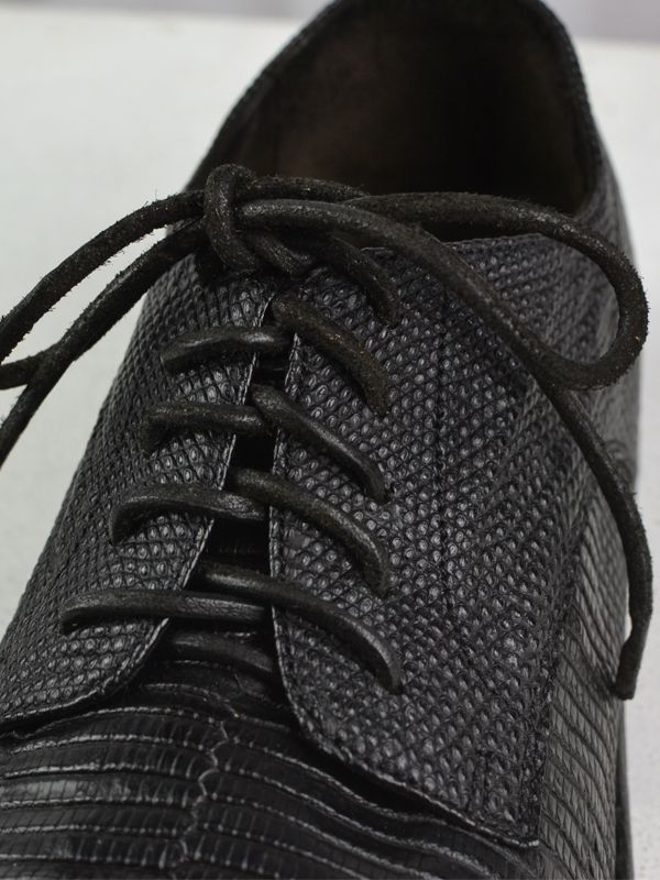 【Christian Peau - クリスチャンポー】CP SOM 901 DERBY SHOSE "Lizard Leather"/ BLACK(外羽根/シューズ)