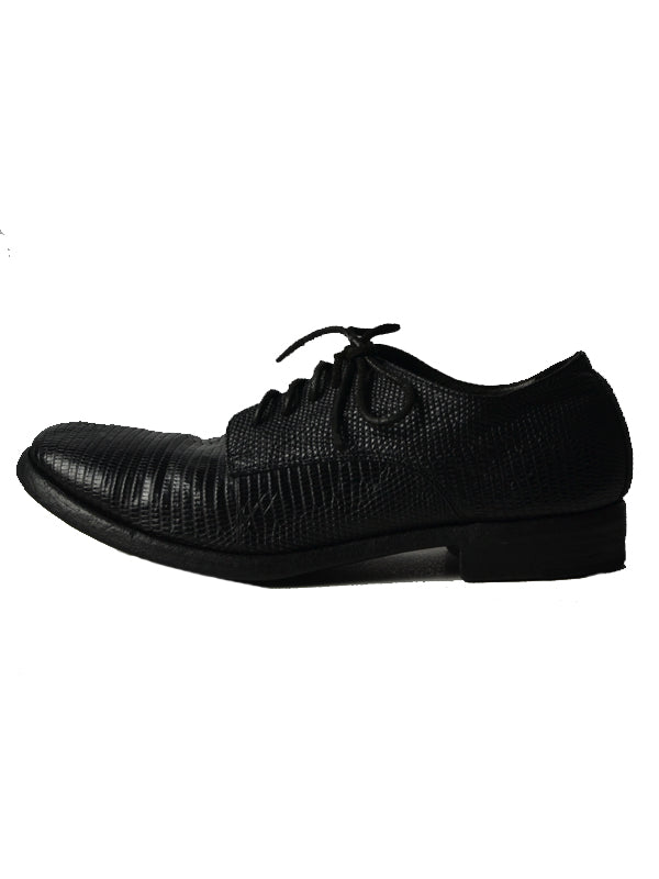 【Christian Peau - クリスチャンポー】CP SOM 901 DERBY SHOSE "Lizard Leather"/ BLACK(外羽根/シューズ)
