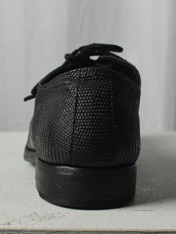 【Christian Peau - クリスチャンポー】CP SOM 901 DERBY SHOSE "Lizard Leather"/ BLACK(外羽根/シューズ)